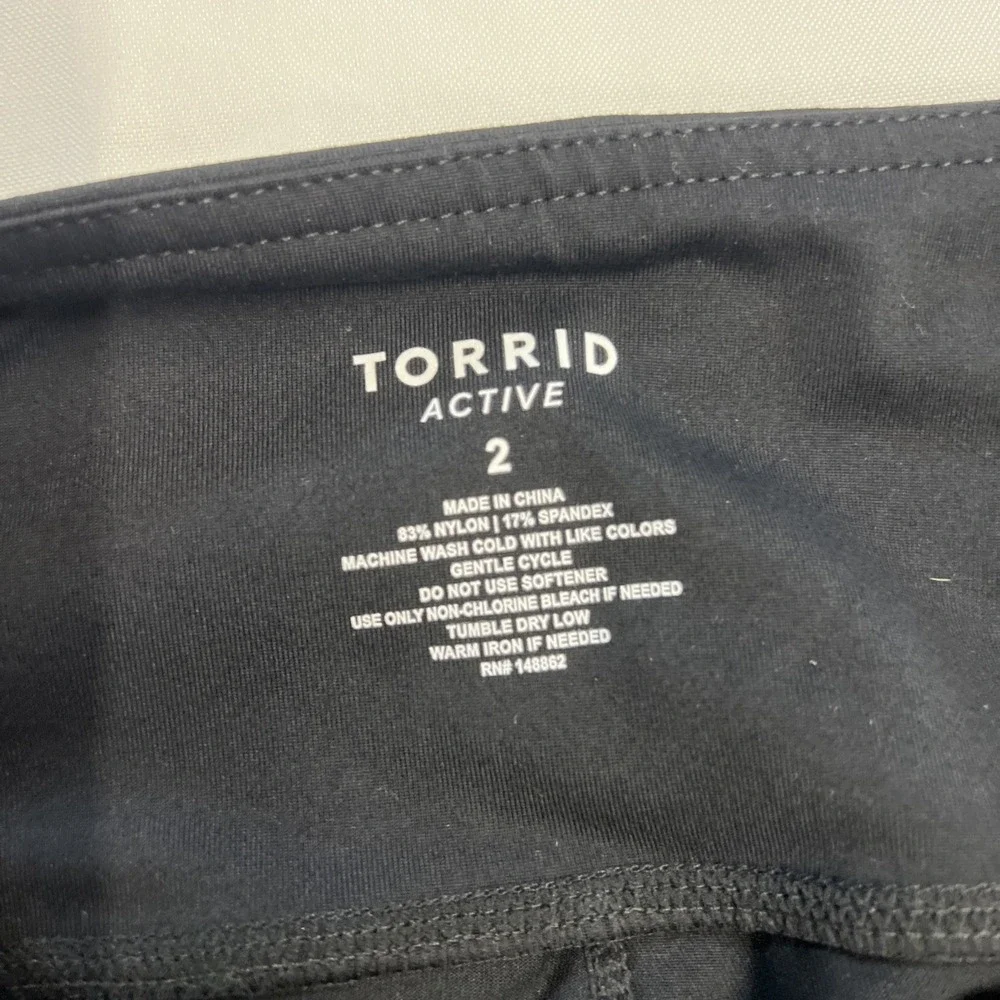 NEW 2X 18W 20W Torrid Active High Rise Capri Swim Legging Bottoms Black Plus NWT - Picture 5 of 6